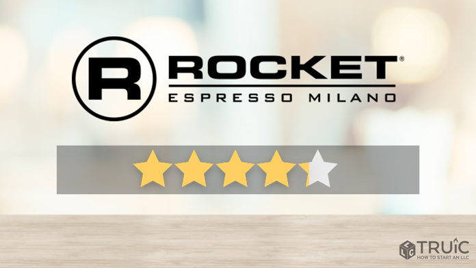 Rocket Espresso machine with a 4 star review.