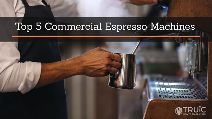 Barista using a commercial espresso machine.