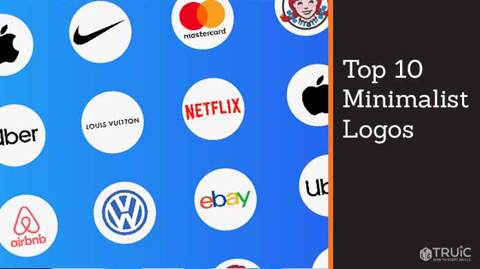 A blue background with the top 10 most famous logos on it.
