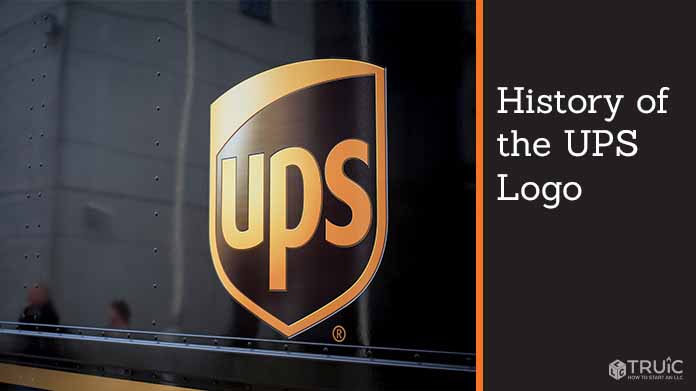 UPS logo on the side of a mail delivery van. 