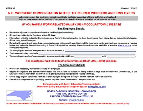 2023 North Carolina State & Federal Labor Law Posters - National Safety  Compliance