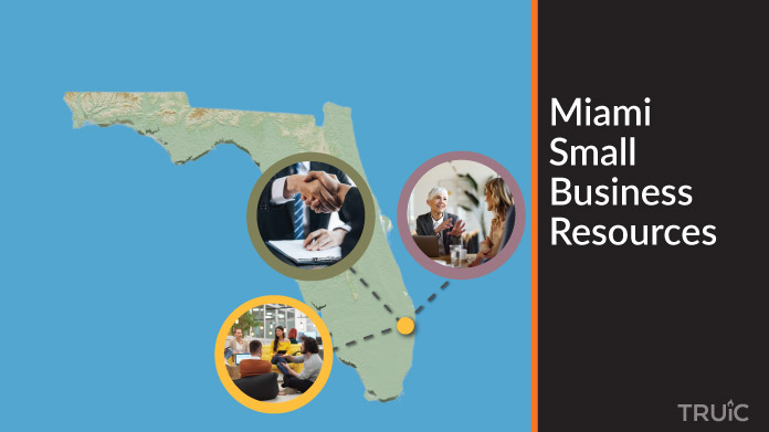 A map of Florida with Miami small business resources highlighted.