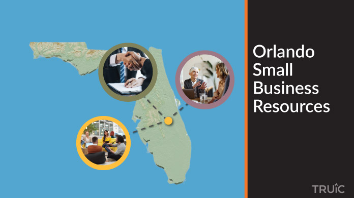 A map of Florida with Orlando small business resources highlighted.
