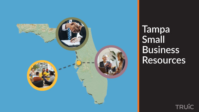 A map of Florida with Tampa small business resources highlighted.