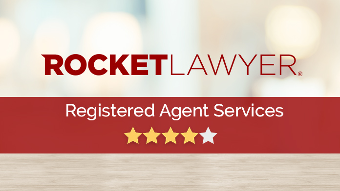 Rocket Lawyer review image with 4 stars.
