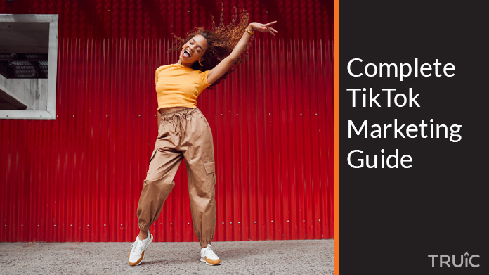 Woman dancing for TikTok marketing campaign.
